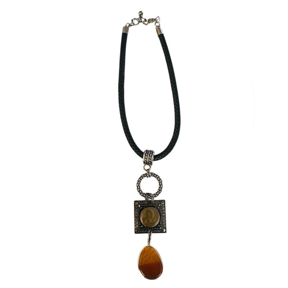 Handcrafted Artisan long pendant necklace.  New